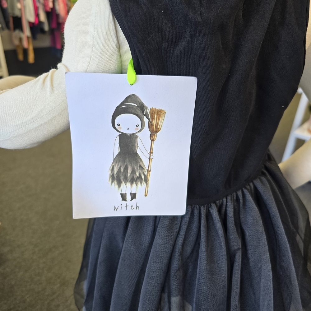Kids Black Hooded Witch Costume By SIAOMIMI PLAY - Picture 2 of 3